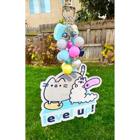 Gaming Pusheen Cat Acrylic Keychain Purse Bag Charm - Picture 3 of 8